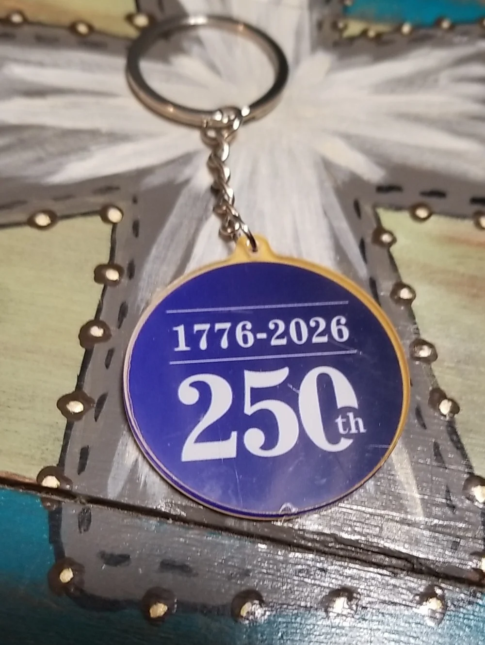 250th Anniversary Blue Keychain USA